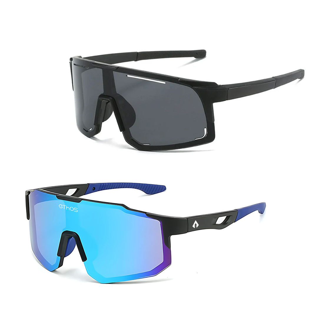 Kit Windproof + Block - Óculos de Sol para Corrida Ciclismo