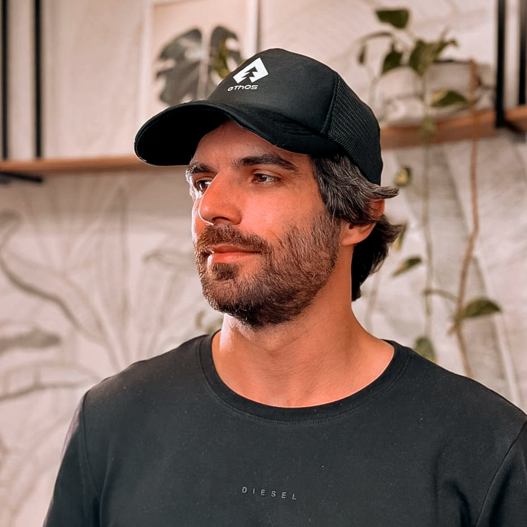 Boné Ethos Trucker Preto Unissex