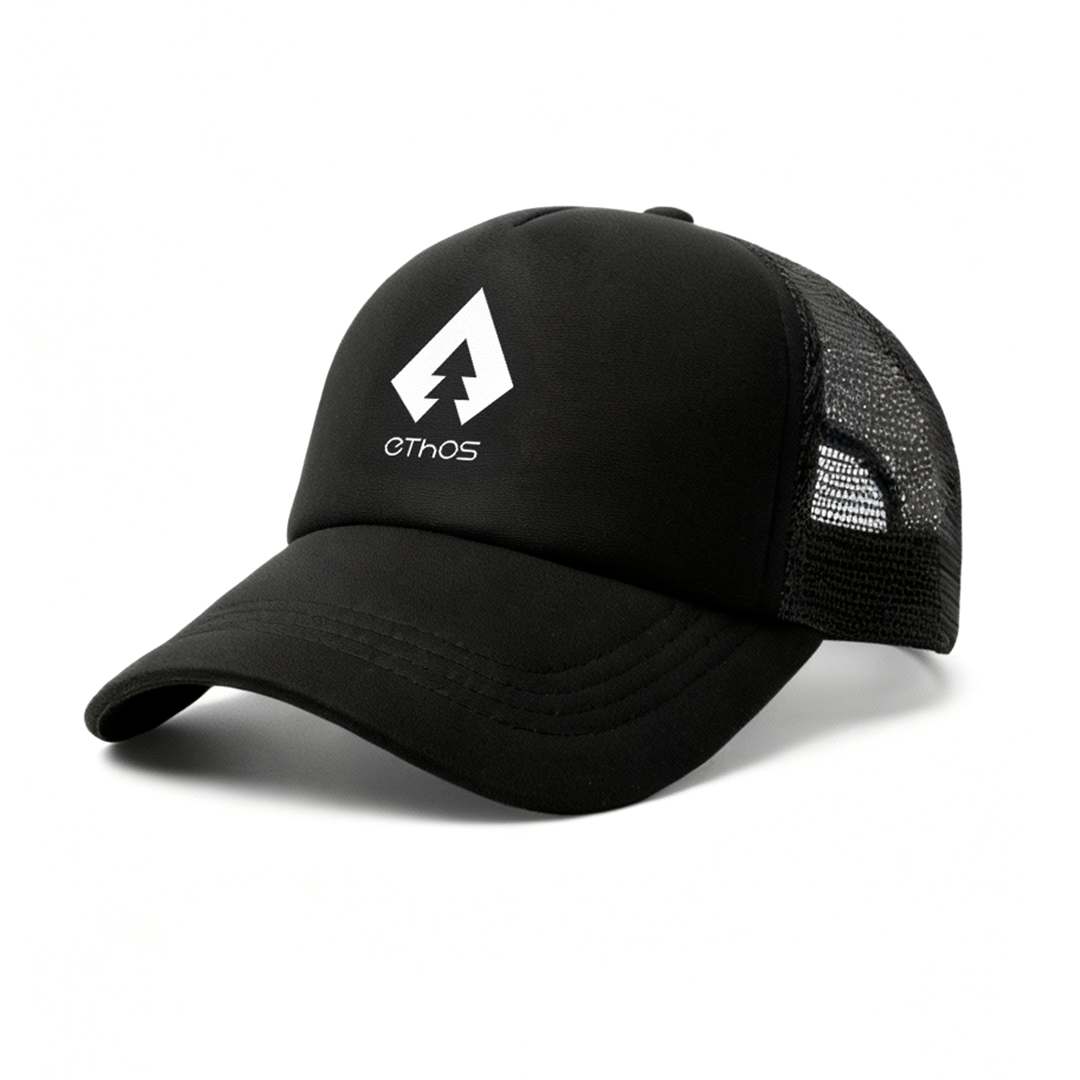 Boné Ethos Trucker Preto Unissex