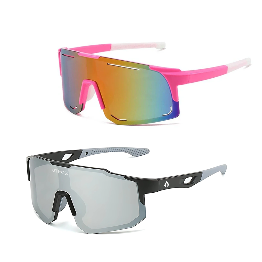 Kit Windproof + Block - Óculos de Sol para Corrida Ciclismo