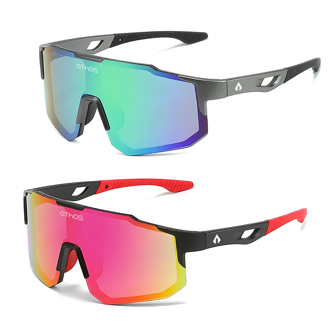 Kit 2 Windproof - Óculos de Sol para Corrida Ciclismo