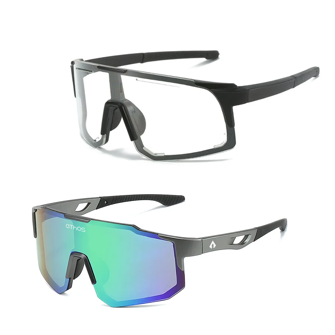 Kit Windproof + Block - Óculos de Sol para Corrida Ciclismo