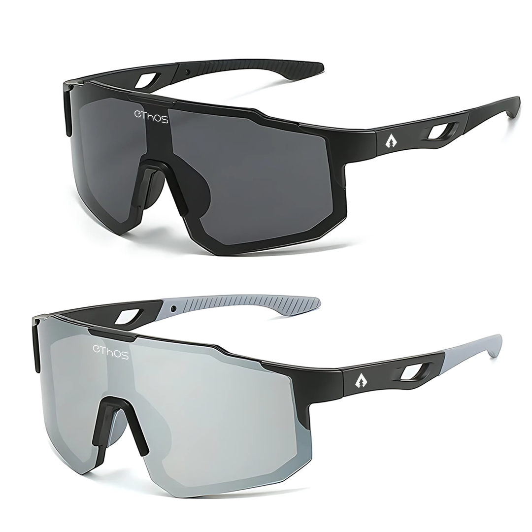 Kit 2 Windproof - Óculos de Sol para Corrida Ciclismo
