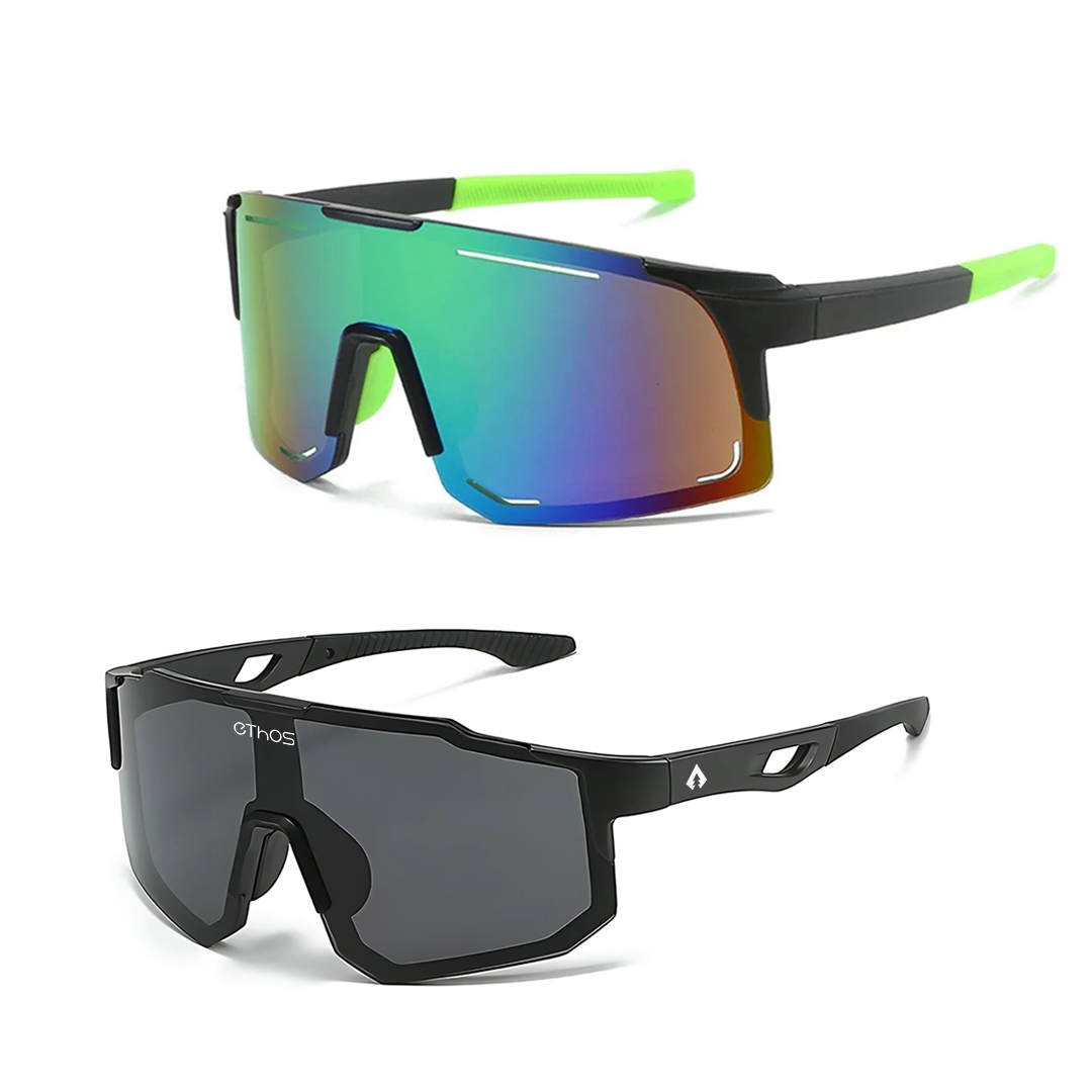 Kit Windproof + Block - Óculos de Sol para Corrida Ciclismo
