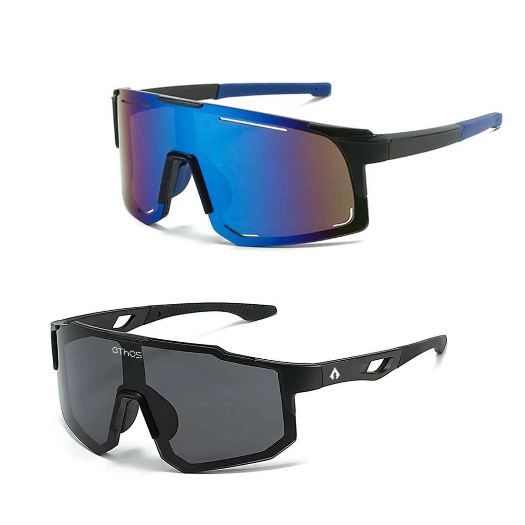 Kit Windproof + Block - Óculos de Sol para Corrida Ciclismo