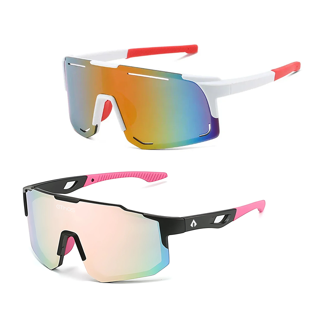 Kit Windproof + Block - Óculos de Sol para Corrida Ciclismo