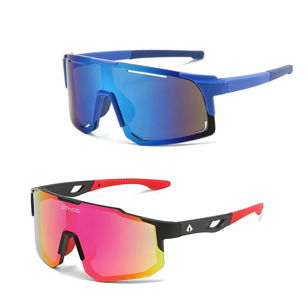 Kit Windproof + Block - Óculos de Sol para Corrida Ciclismo