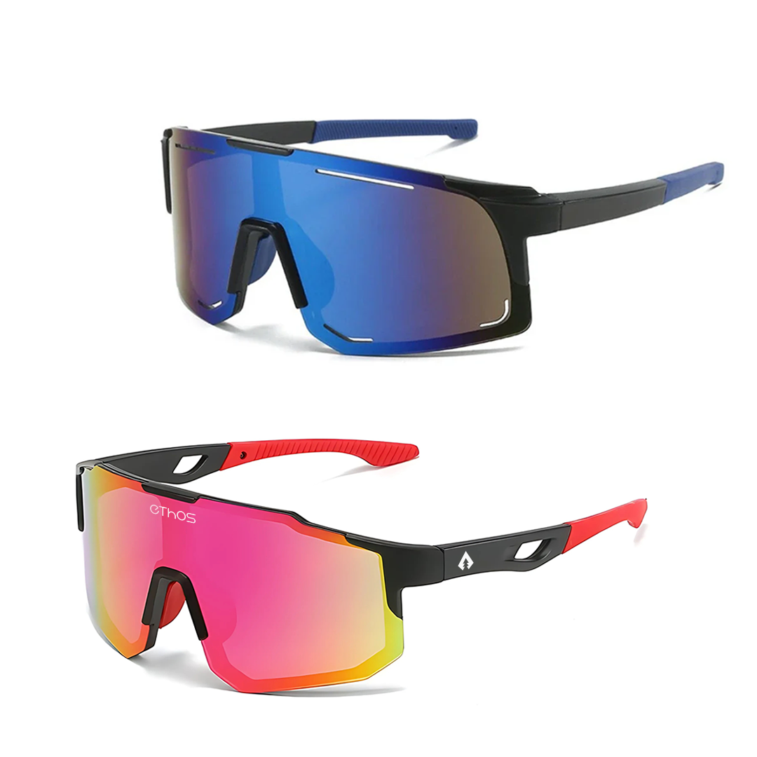 Kit Windproof + Block - Óculos de Sol para Corrida Ciclismo