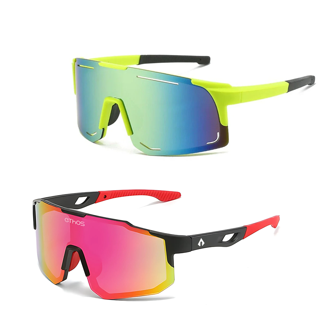 Kit Windproof + Block - Óculos de Sol para Corrida Ciclismo