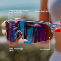 Thumbnail for Vision Óculos Fotocromático - Óculos de Sol para Corrida Ciclismo e Beach Tennis