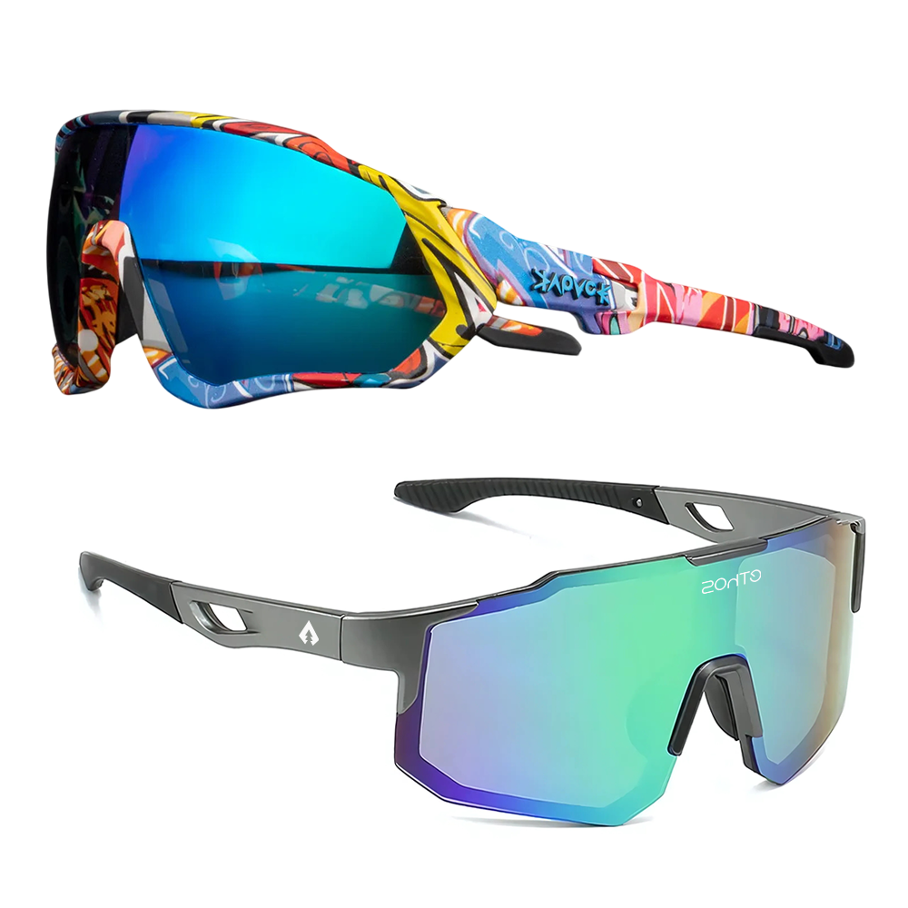 Kit Volcano + Windproof - Óculos de Sol para Corrida Ciclismo