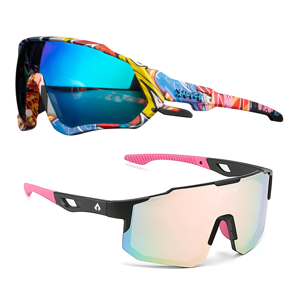 Kit Volcano + Windproof - Óculos de Sol para Corrida Ciclismo