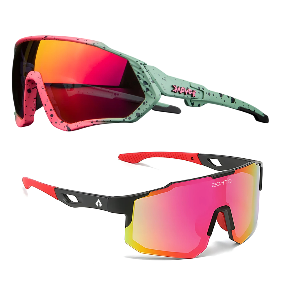Kit Volcano + Windproof - Óculos de Sol para Corrida Ciclismo