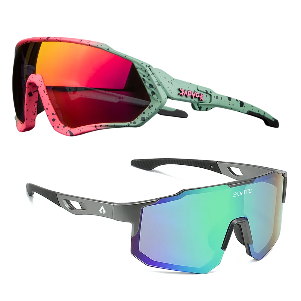 Kit Volcano + Windproof - Óculos de Sol para Corrida Ciclismo