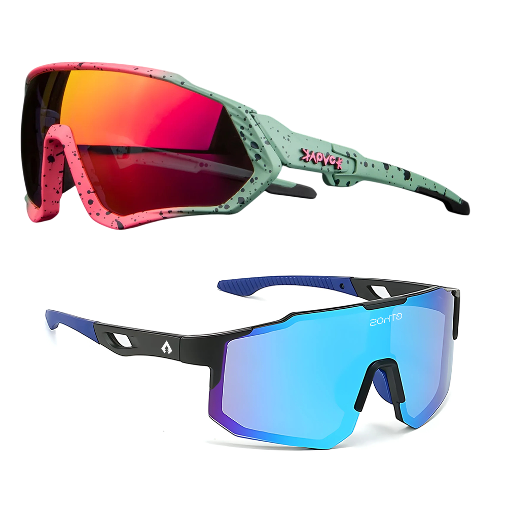 Kit Volcano + Windproof - Óculos de Sol para Corrida Ciclismo