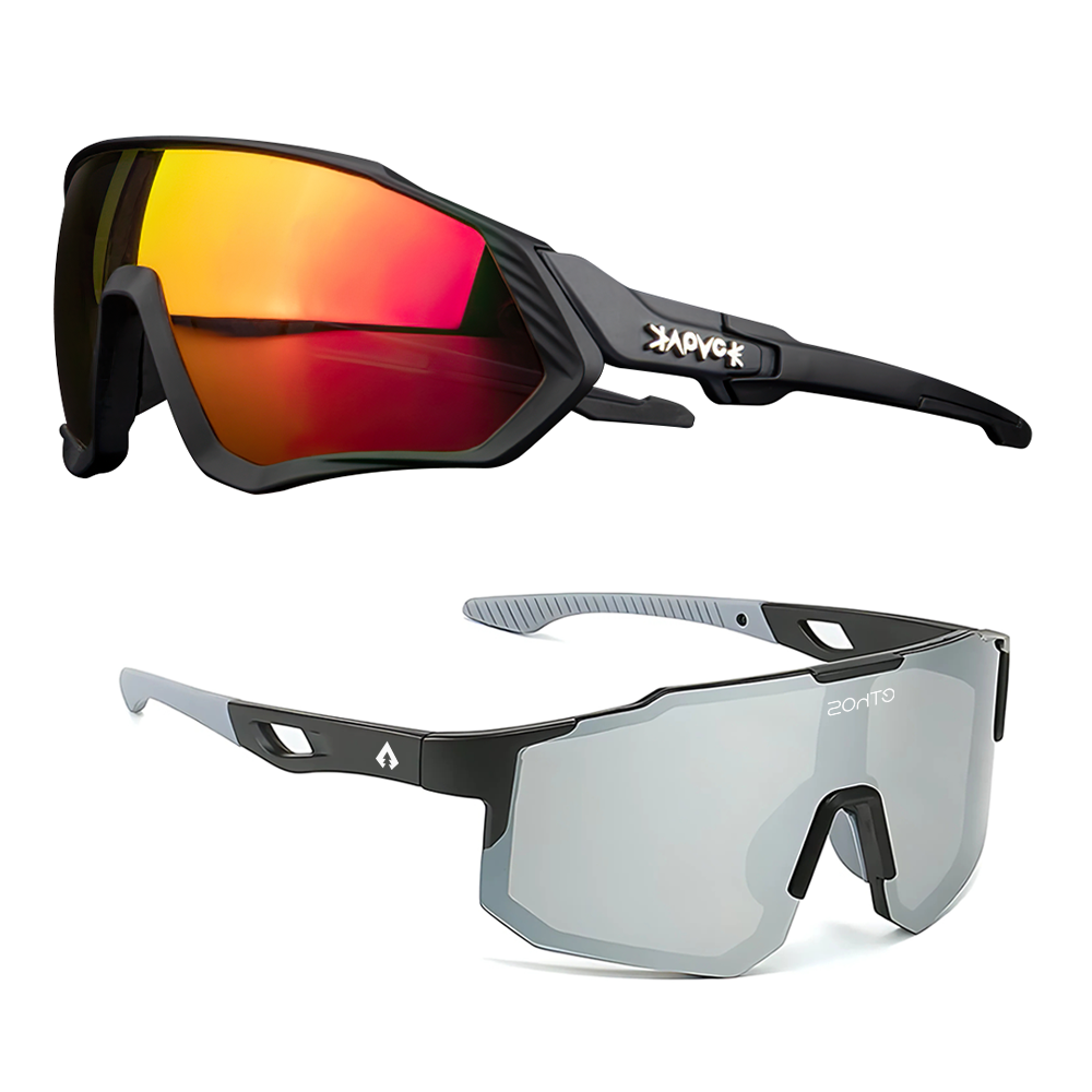 Kit Volcano + Windproof - Óculos de Sol para Corrida Ciclismo
