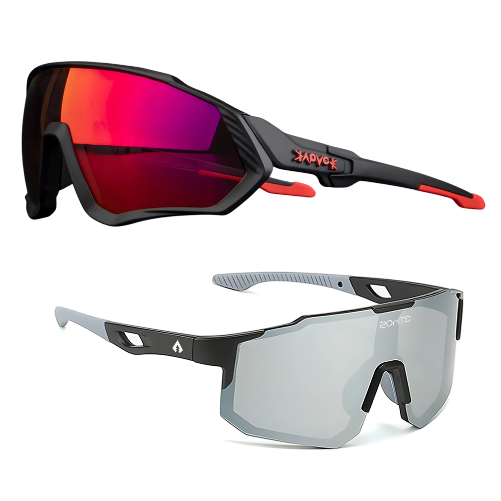 Kit Volcano + Windproof - Óculos de Sol para Corrida Ciclismo