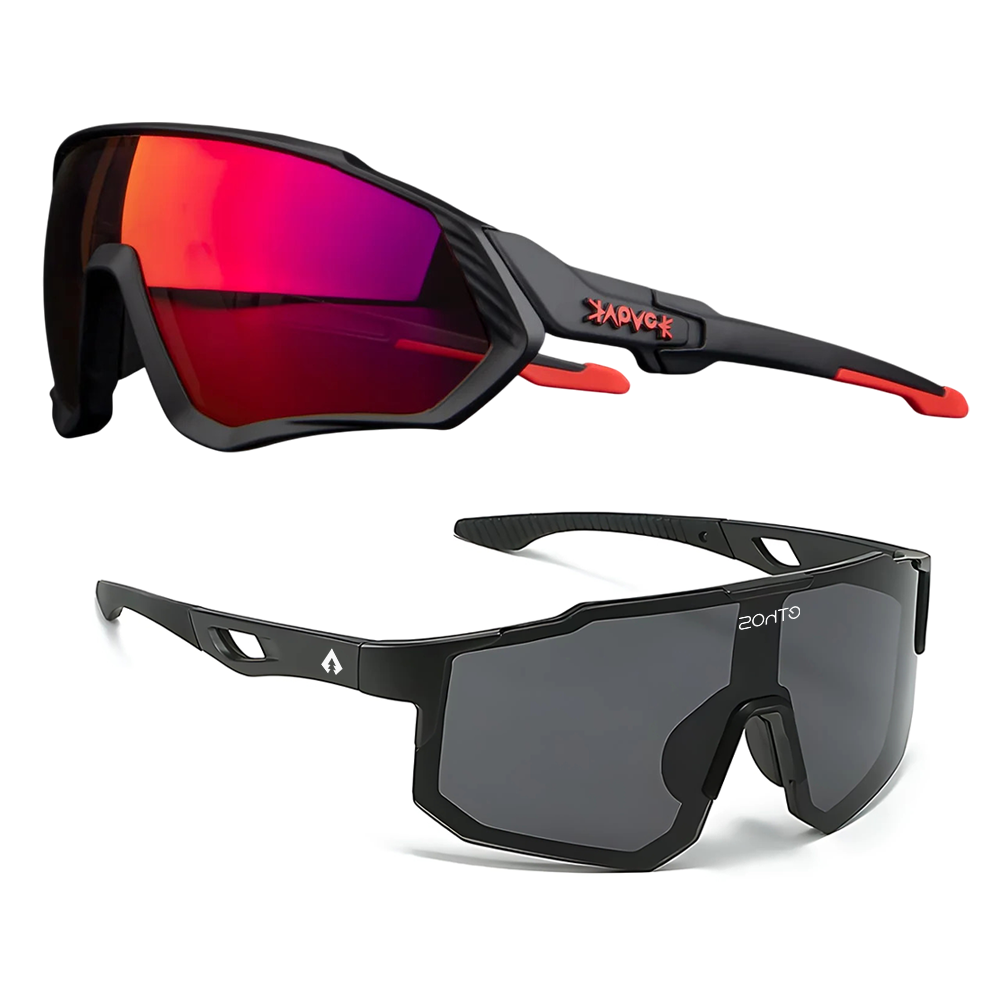 Kit Volcano + Windproof - Óculos de Sol para Corrida Ciclismo