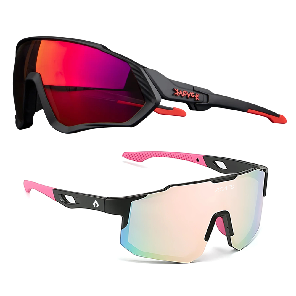 Kit Volcano + Windproof - Óculos de Sol para Corrida Ciclismo