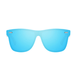 Óculos de sol Gav modelo dia a dia em ângulo frontal na cor branco e azul, disponível em: ethosloja.com.br