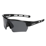 Óculos de sol Heavy modelo ciclismo em ângulo lateral na cor preto, disponível em: ethosloja.com.br