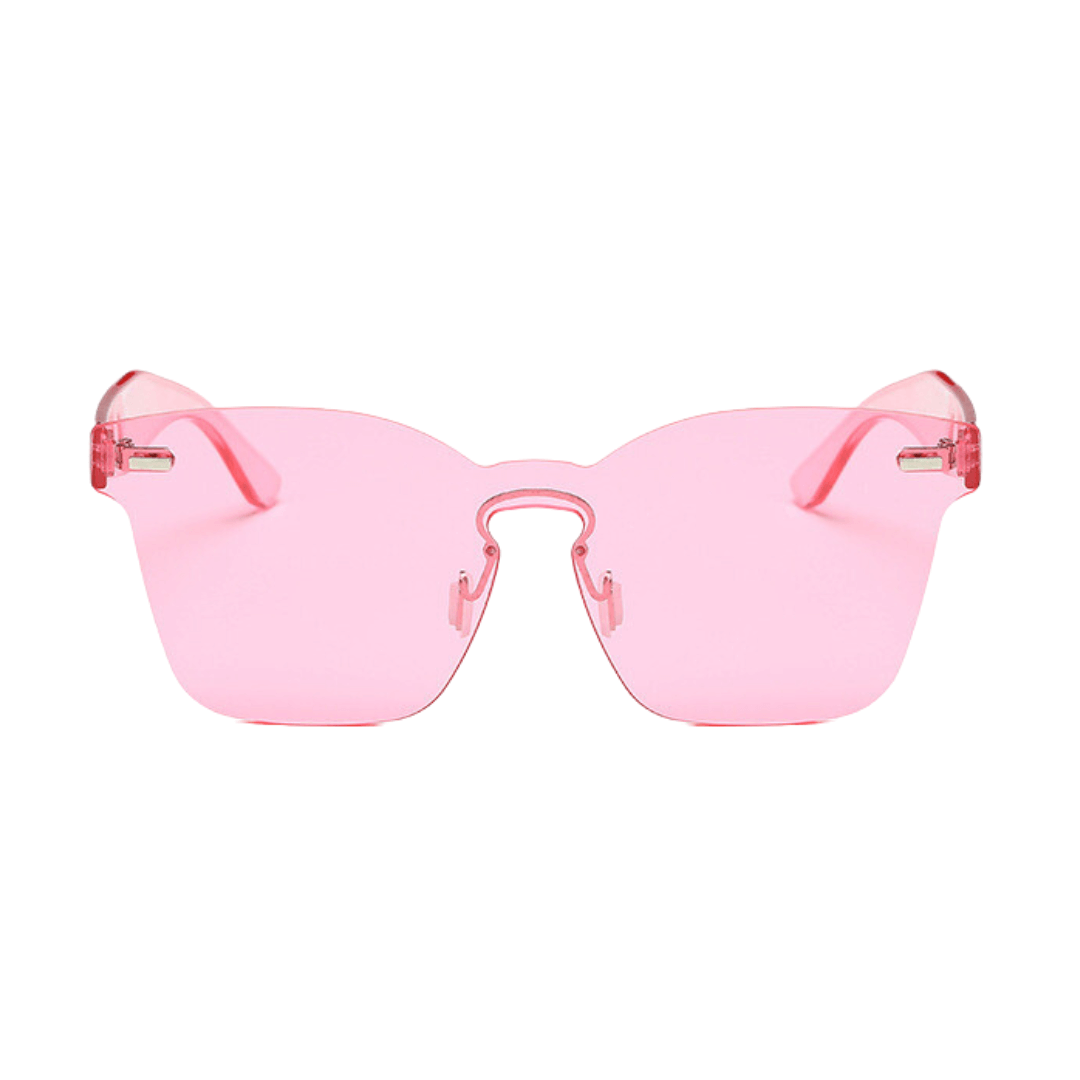 Óculos de sol Kase modelo dia a dia em ângulo frontal na cor rosa, disponível em: ethosloja.com.br