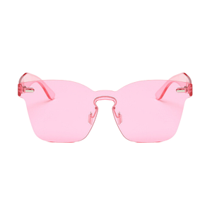 Óculos de sol Kase modelo dia a dia em ângulo frontal na cor rosa, disponível em: ethosloja.com.br