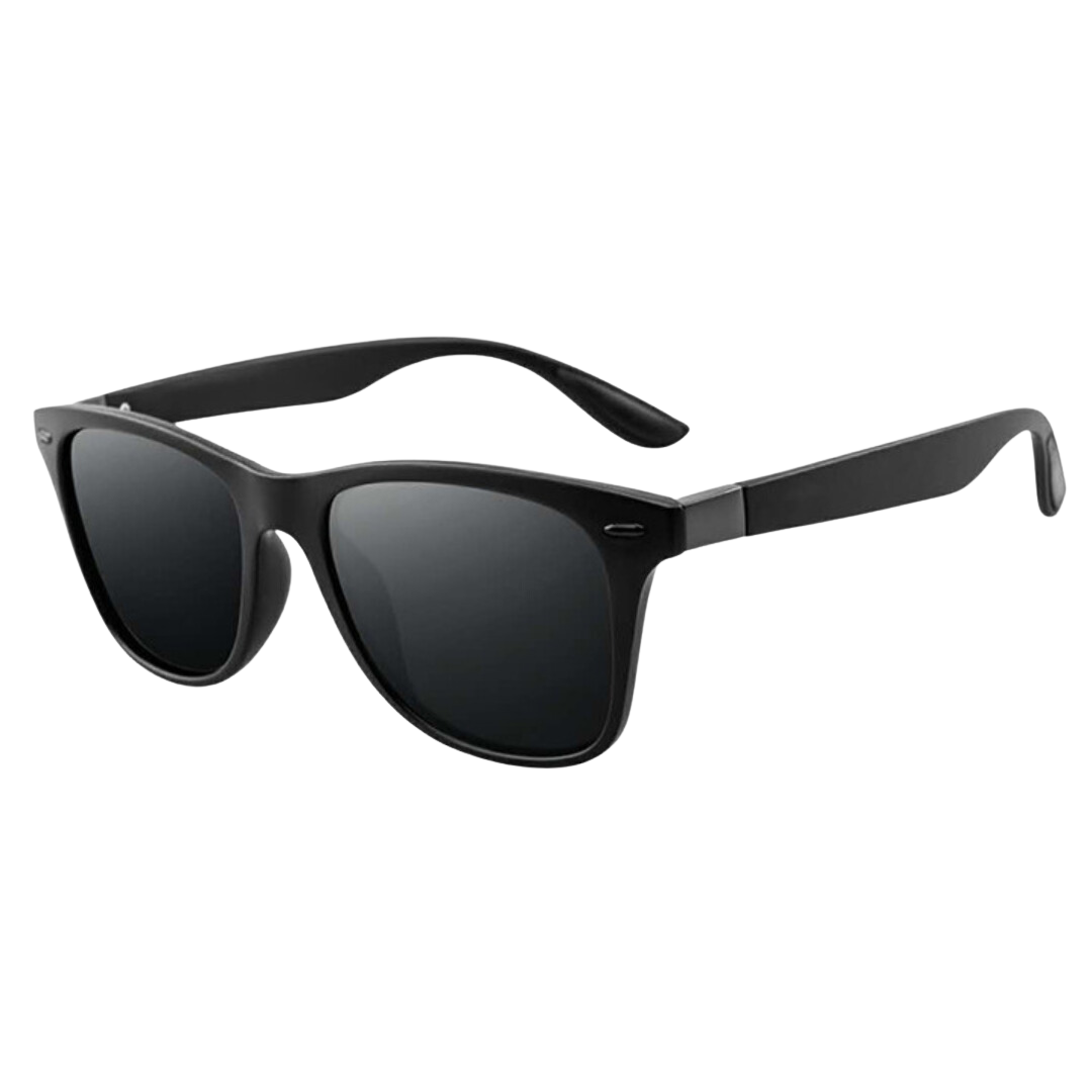 Óculos de sol Life modelo dia a dia em ângulo lateral na cor preto, disponível em: ethosloja.com.br