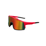 Óculos de sol Pump modelo ciclismo em ângulo lateral na cor vermelho, disponível em: ethosloja.com.br